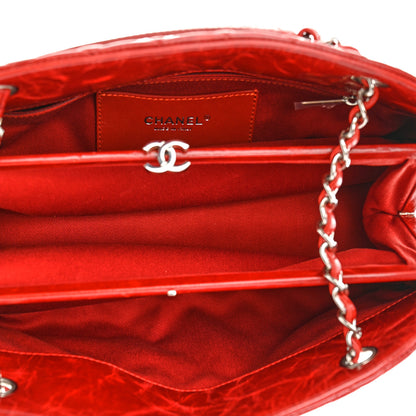 Chanel Glazed Calfskin Quilted Medium Just Mademoiselle Red 5 of 10