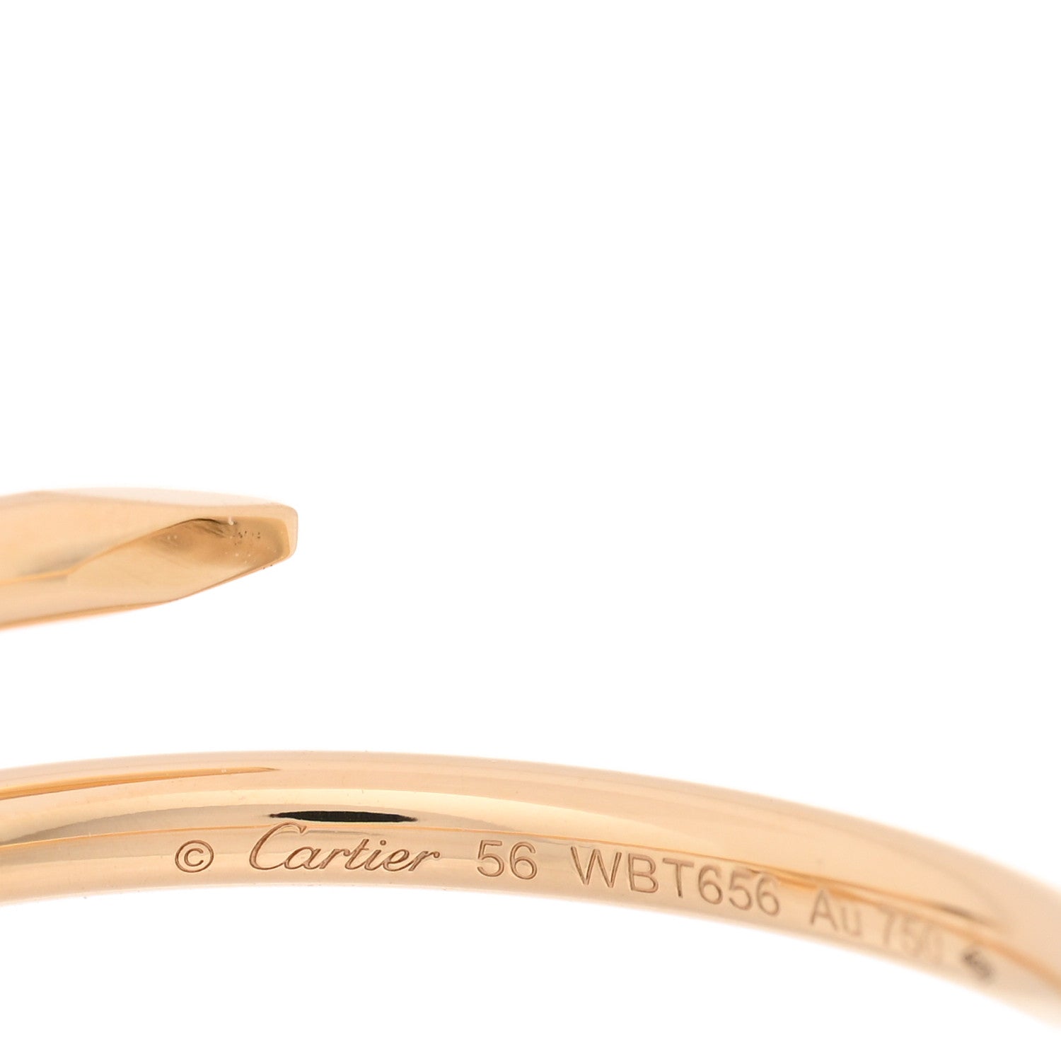 Cartier 18K Yellow Gold Small Juste Un Clou Ring 56 7.5 4 of 5