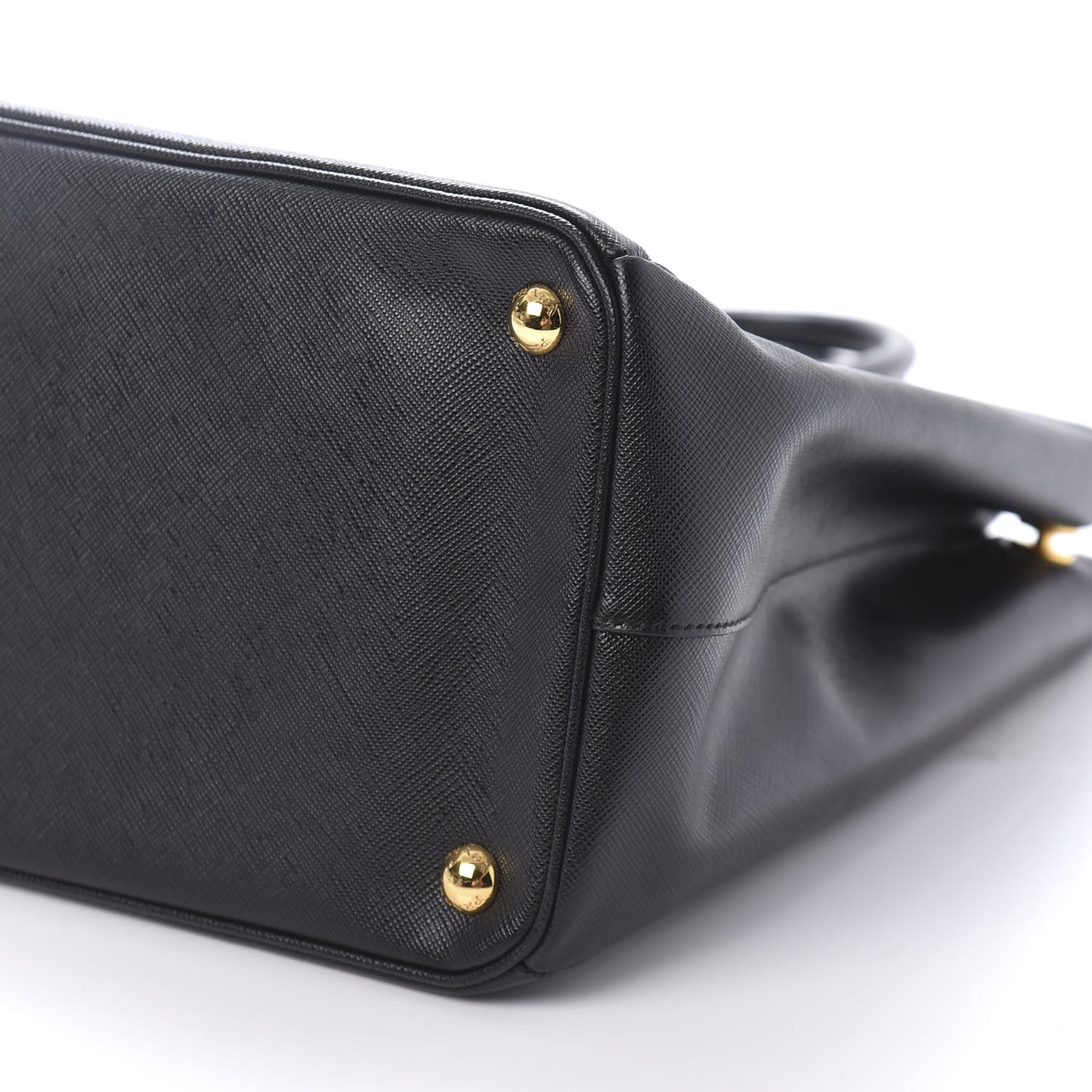 Saffiano Large Galleria Double Zip Tote Black