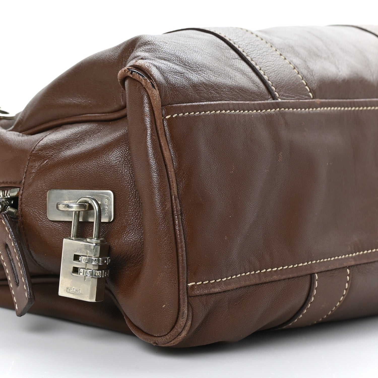 Prada Nappa Hydra Shoulder Bag Terra 7 of 10