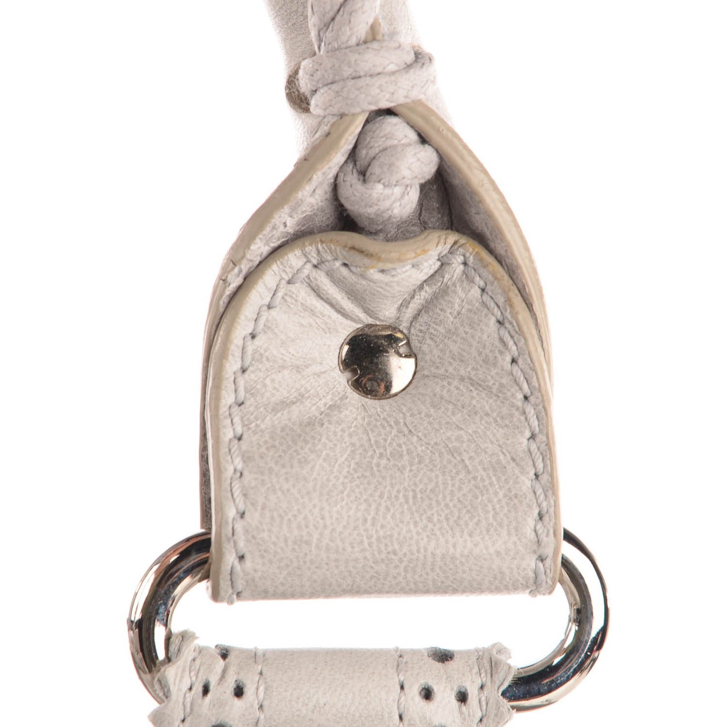 Agneau Giant Brogues Hardware Pompon Argent