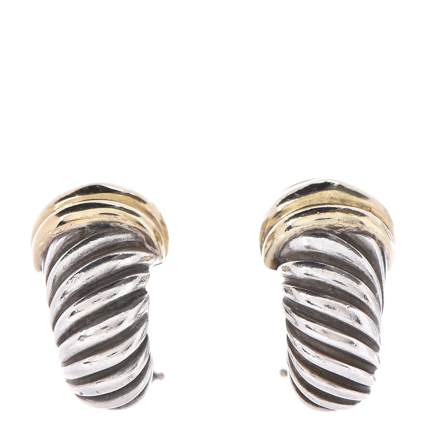 Sterling Silver 14K Gold Thoroughbred Shrimp Earrings