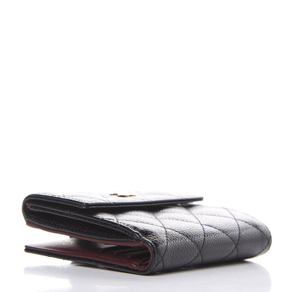 Chanel Caviar Quilted Compact French Flap Wallet Black 4 of 9