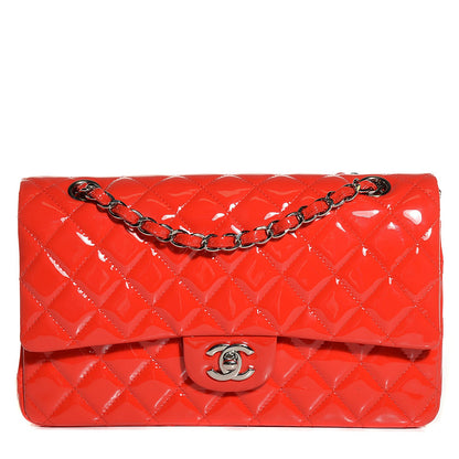 Chanel Patent Calfskin Quilted Medium Double Flap Red 1 of 8