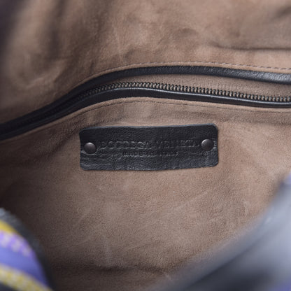 Bottega Veneta Nappa Diagonal Stripe Boston Lavender Black Multi 6 of 12