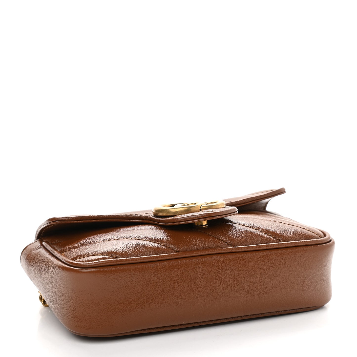 Azalea Calfskin Matelasse Diagonal Super Mini GG Marmont Shoulder Bag Cuir