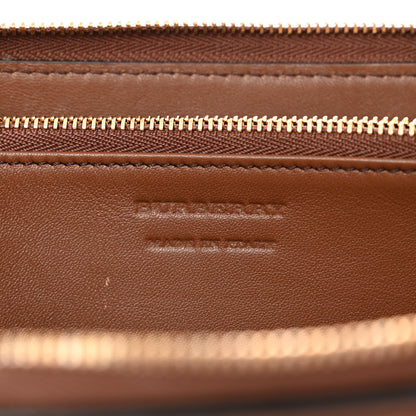 Burberry Calfskin House Check Elmore Zip Around Wallet Tan 6 of 11