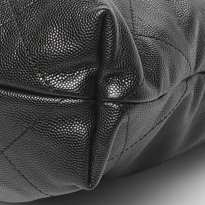 Chanel Shiny Caviar Quilted Monochrome Small Chanel 22 Black 12 of 13