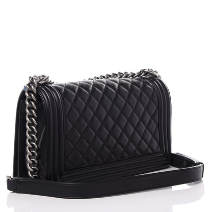 Chanel Lambskin Quilted Medium Boy Flap Black 2 of 8