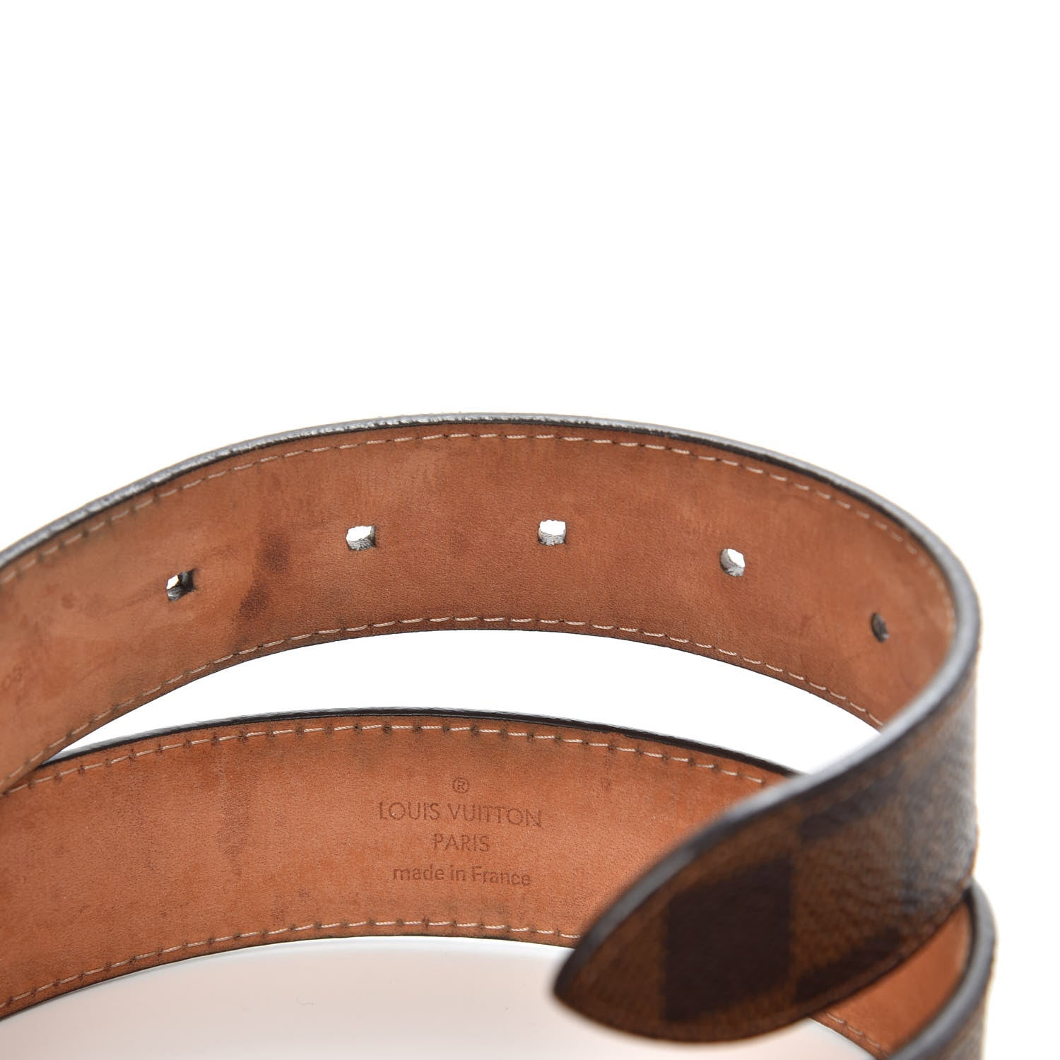 Louis Vuitton Damier Ebene Tresor Belt 80 32 3 of 6