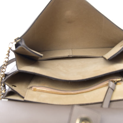 Chloe Calfskin Suede Medium Faye Shoulder Bag Motty Grey 4 of 11