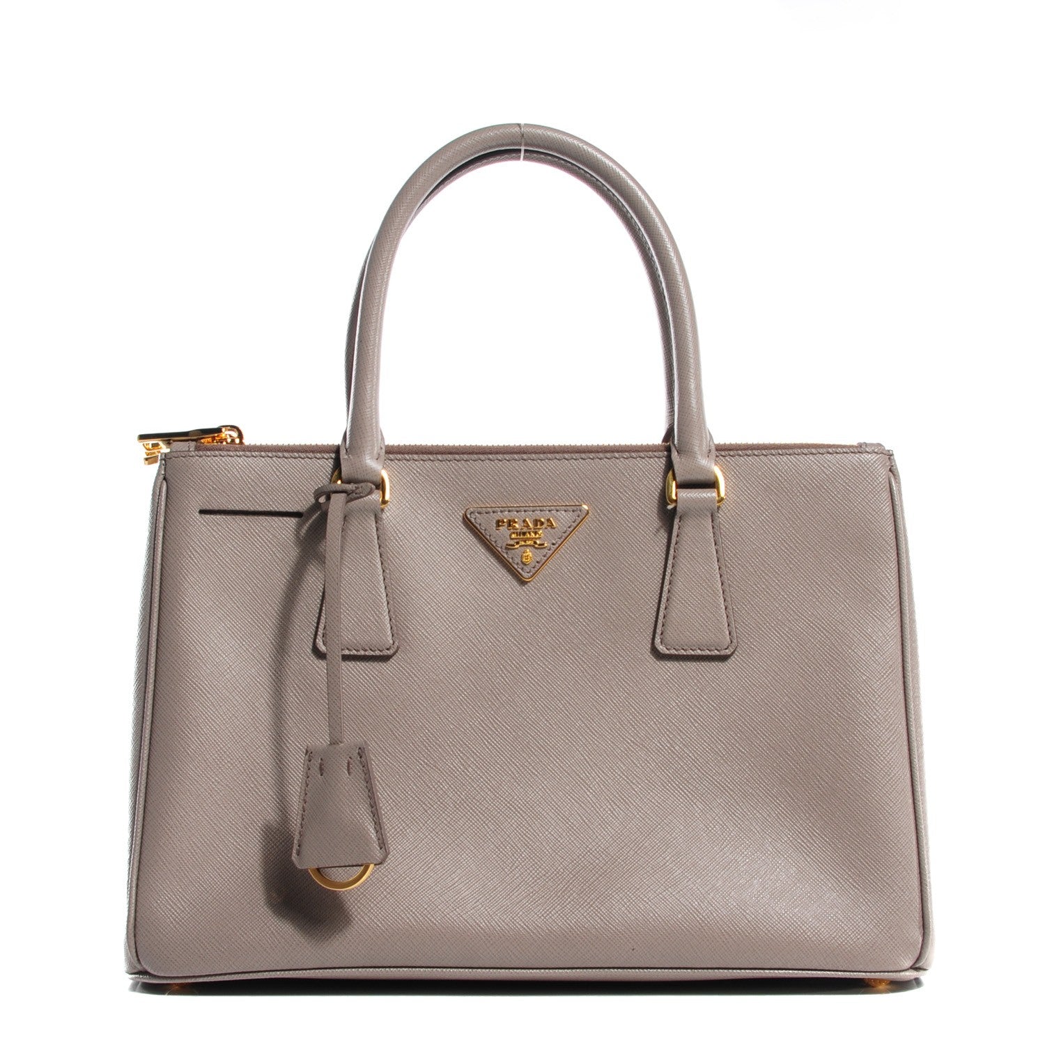 Prada Saffiano Lux Medium Double Zip Tote Argilla 1 of 12