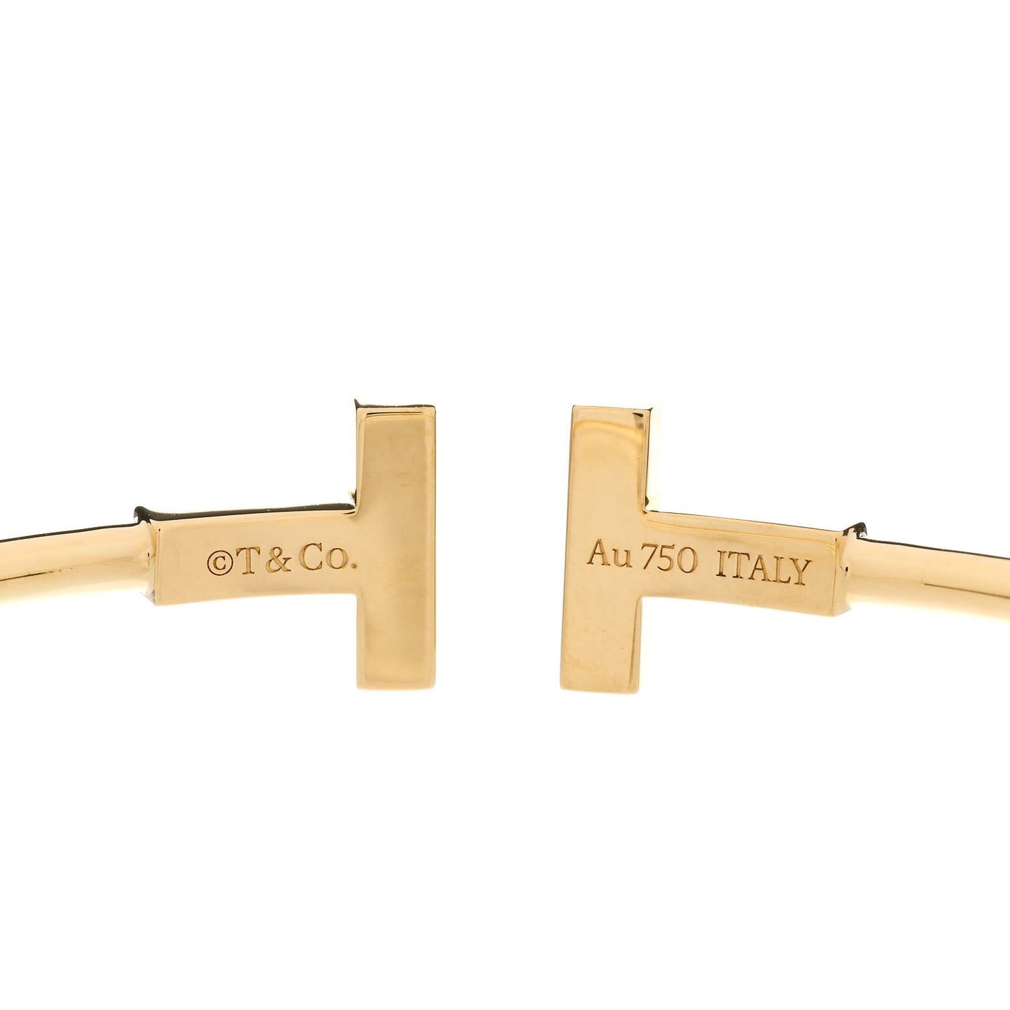 18K Yellow Gold Mother of Pearl T Wire Bracelet