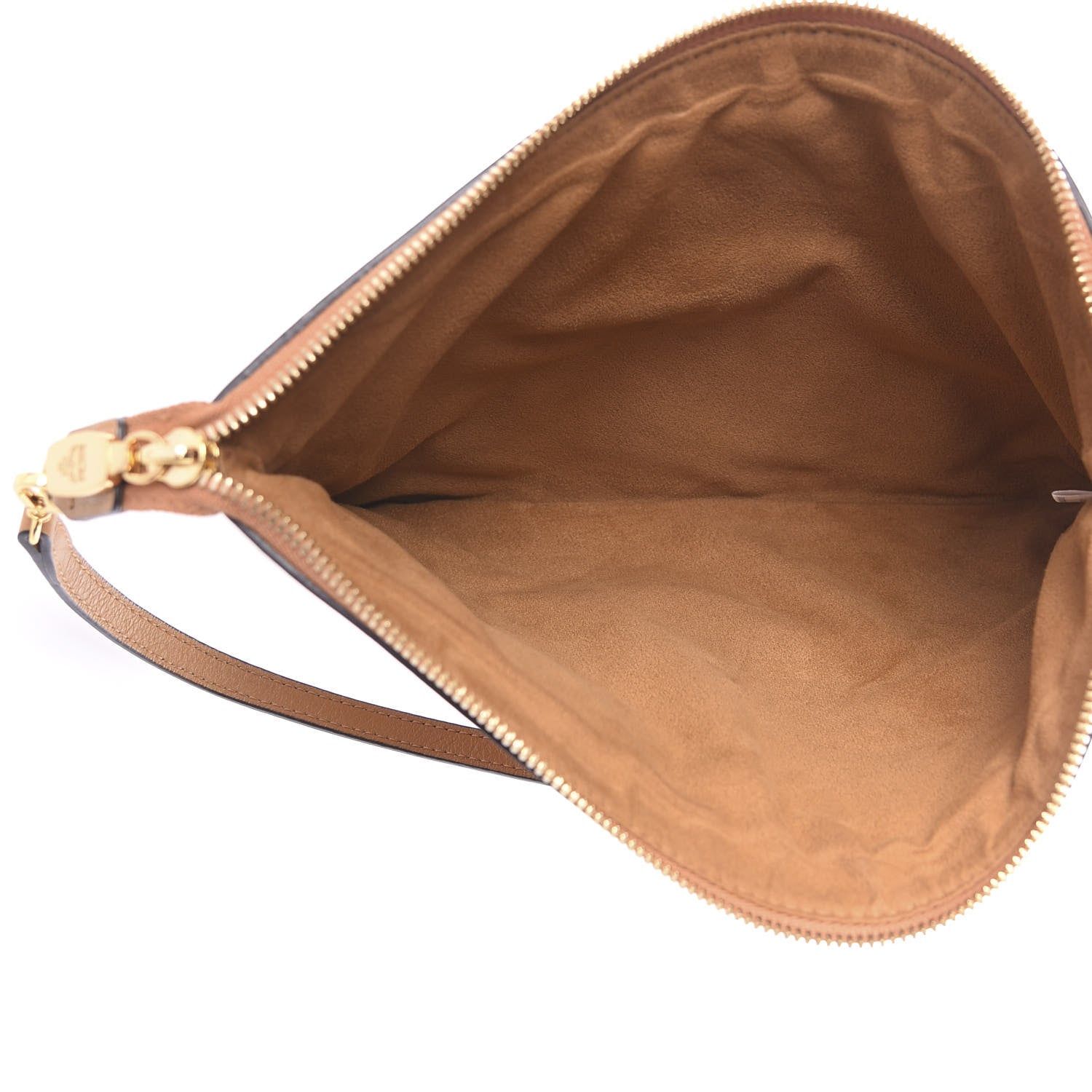 MCM Visetos Liz Shopper Tote Pouch Cognac 5 of 9