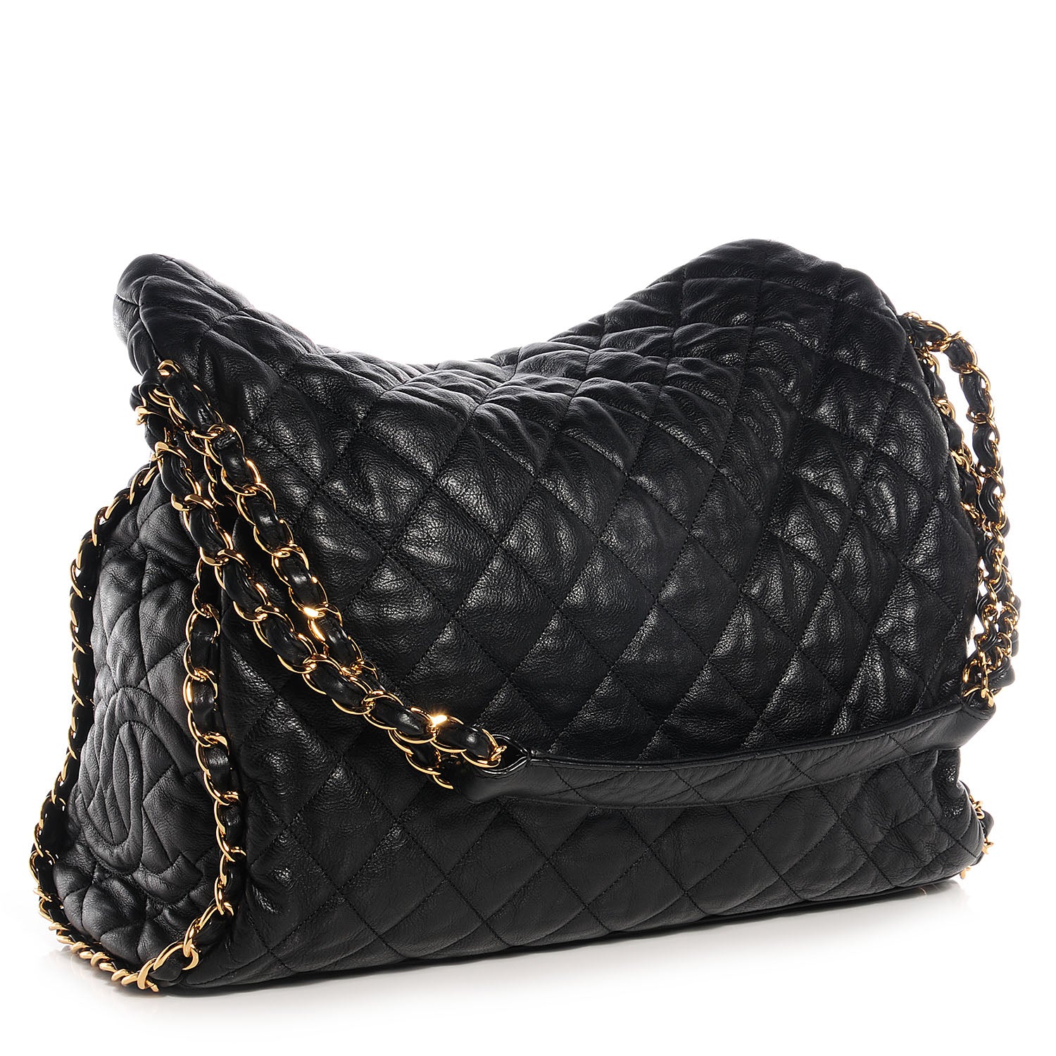 Chanel Calfskin Large Chain Me Hobo Black 3 of 7