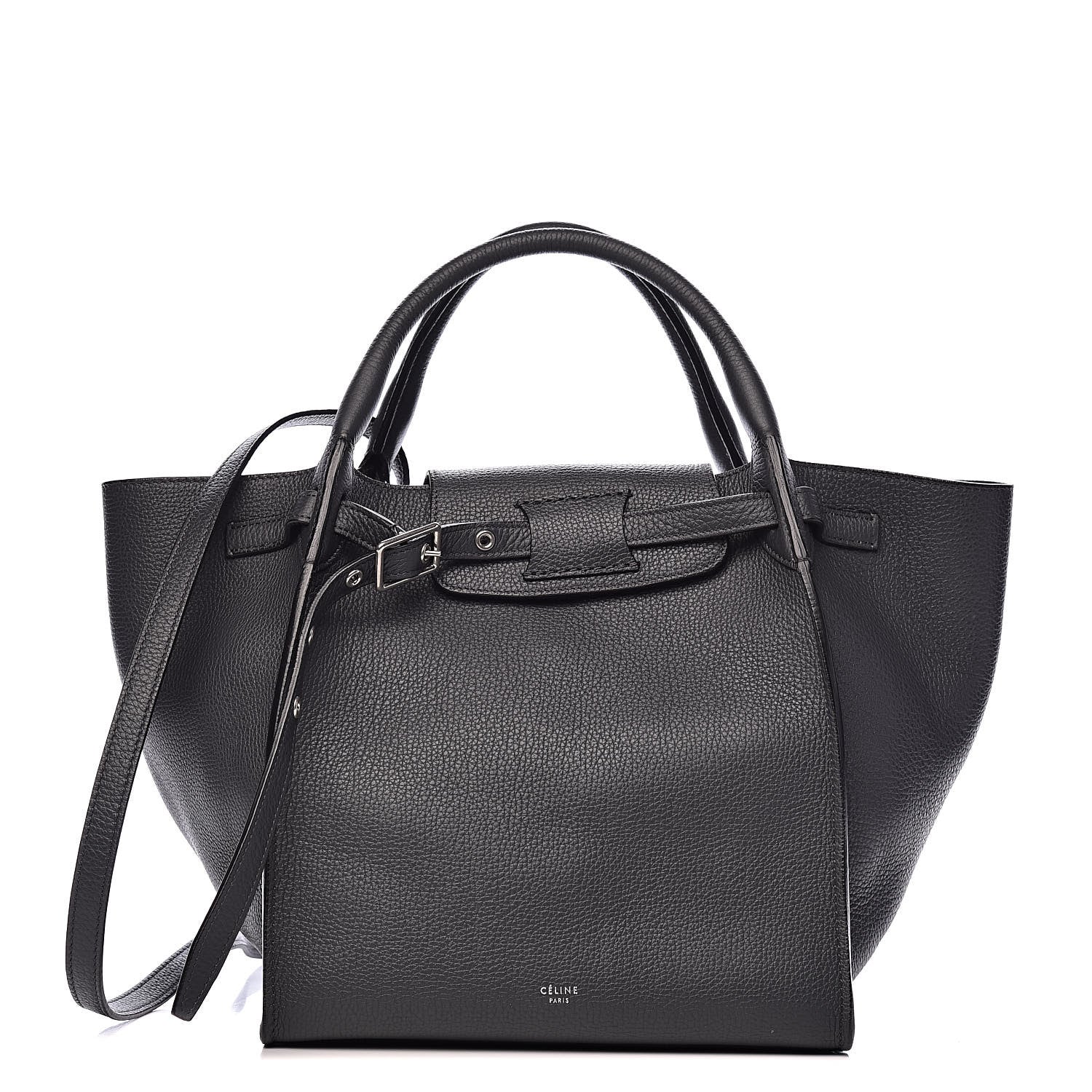 Celine Supple Grained Calfskin Small Long Strap Big Bag Anthracite 1 of 10
