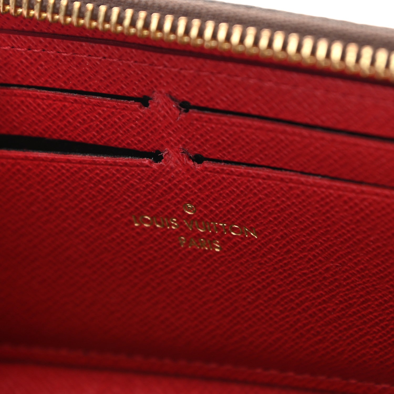 Louis Vuitton Damier Ebene Clemence Wallet Cherry 9 of 10