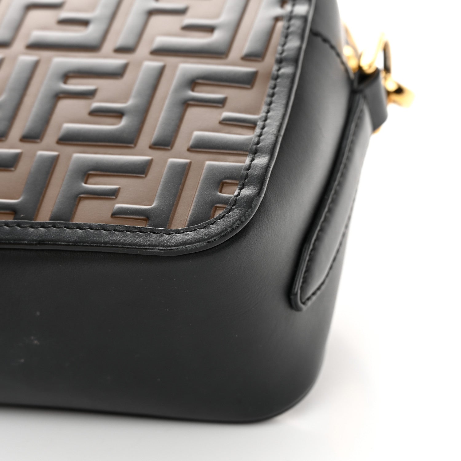 Fendi Vitello Century F is Fendi Bi-Color FF 1974 Embossed Camera Case Maya Black 11 of 15