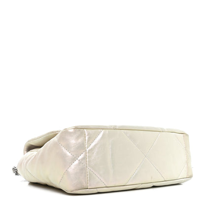 Chanel Iridescent Calfskin Quilted Medium Chanel 19 Flap White 4 of 10