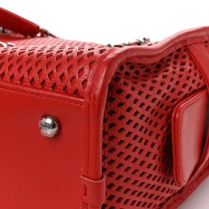 Chanel Calfskin Perforated Up In The Air East West Tote Red 11 of 13