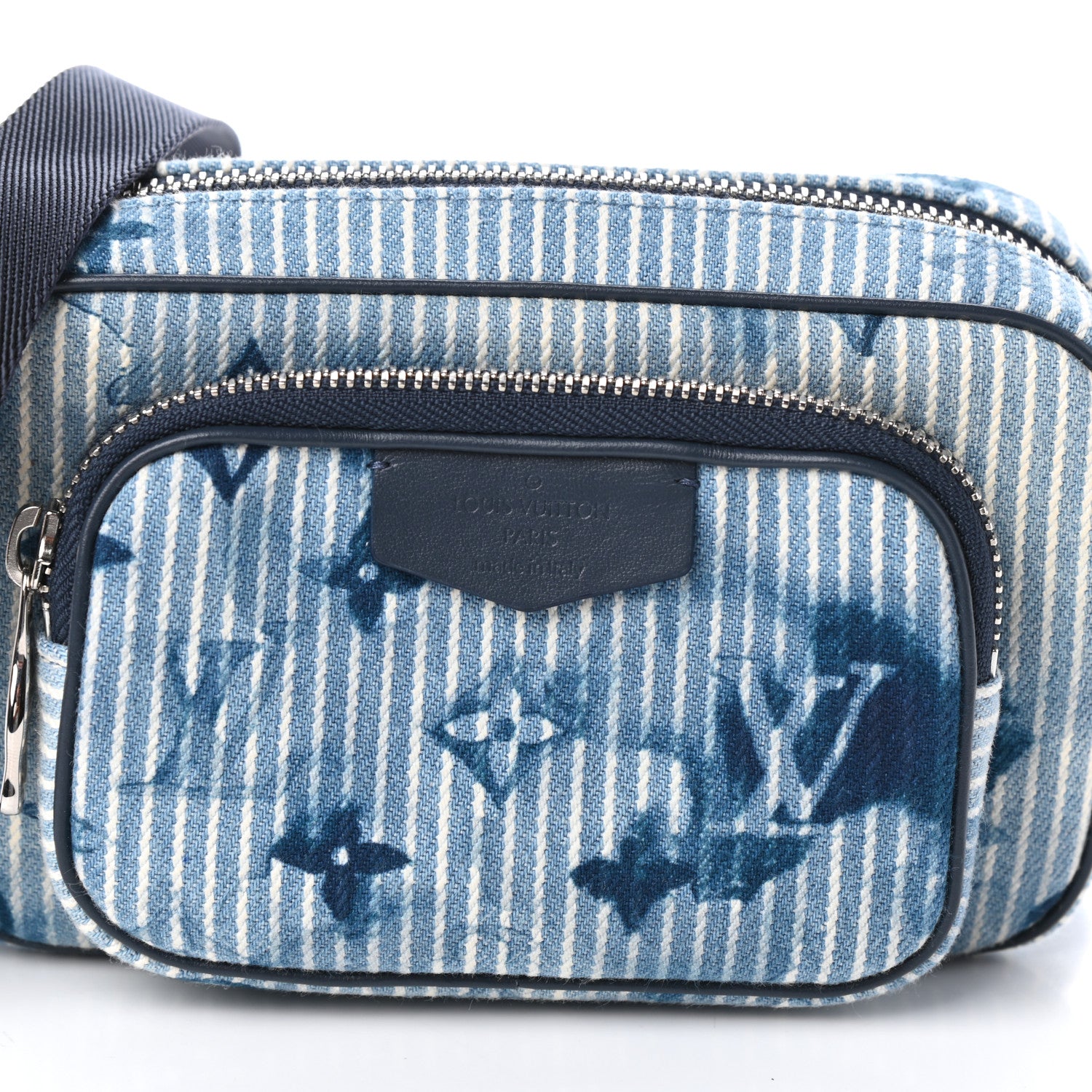 Louis Vuitton Hickory Stripes Denim Monogram Watercolor Outdoor Pouch Blue 7 of 9