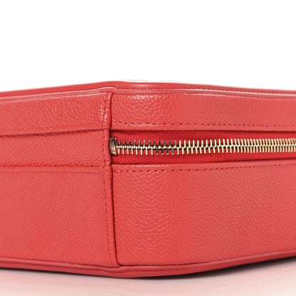 Chanel Caviar Quilted Medium CC Filigree Vanity Case Red 10 of 11