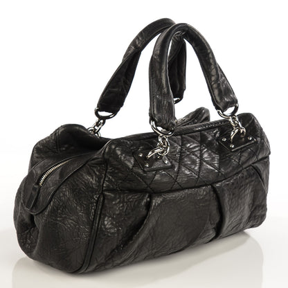Chanel Distressed Lambskin Bowler Black 3 of 7