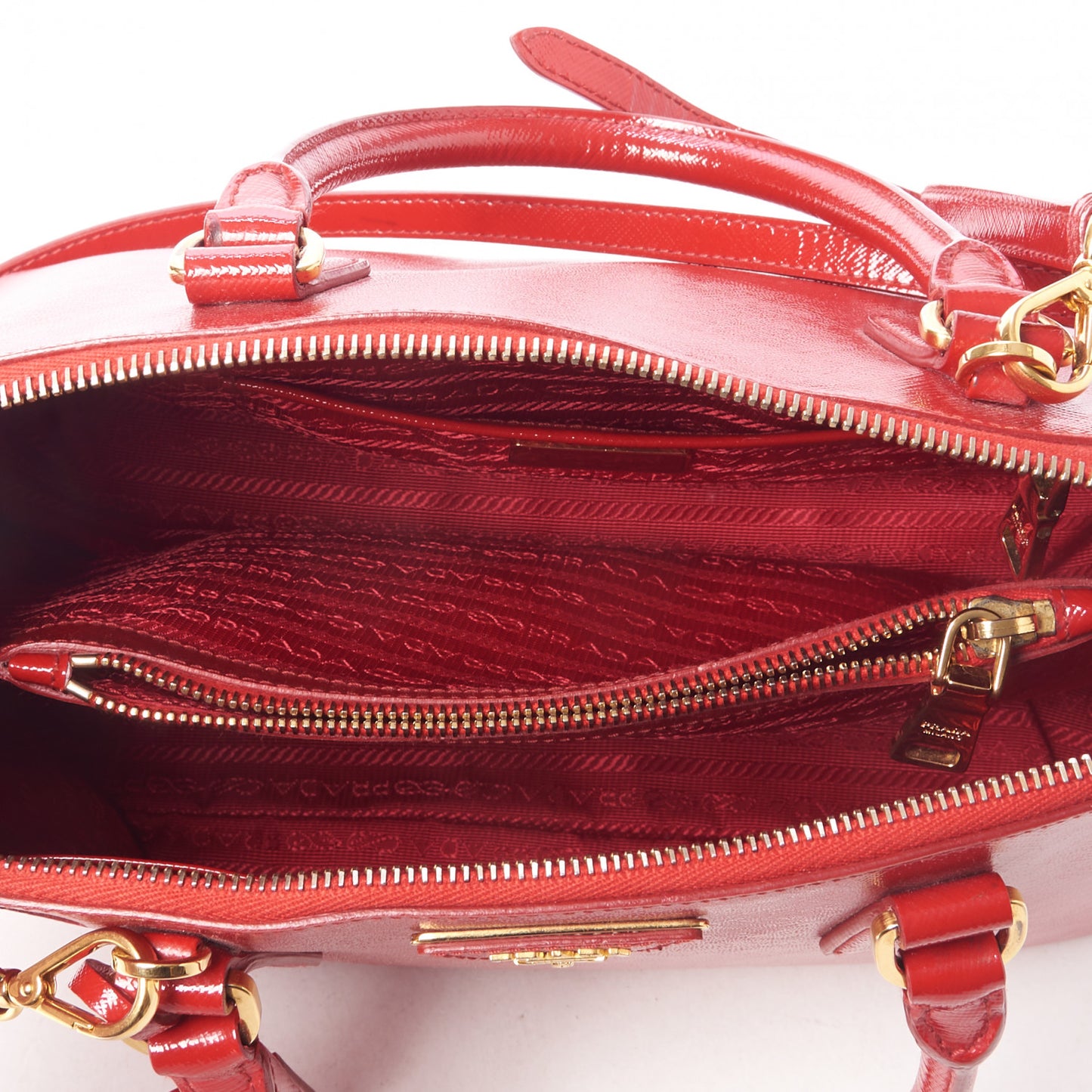Saffiano Vernice Medium Promenade Tote Rosso