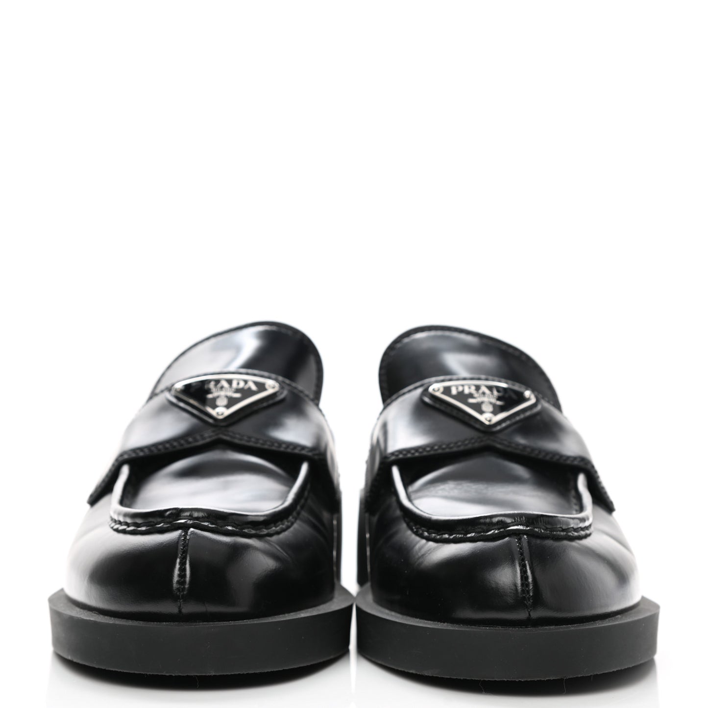 Spazzolato Triangle 40mm Loafer Mules 40 Black