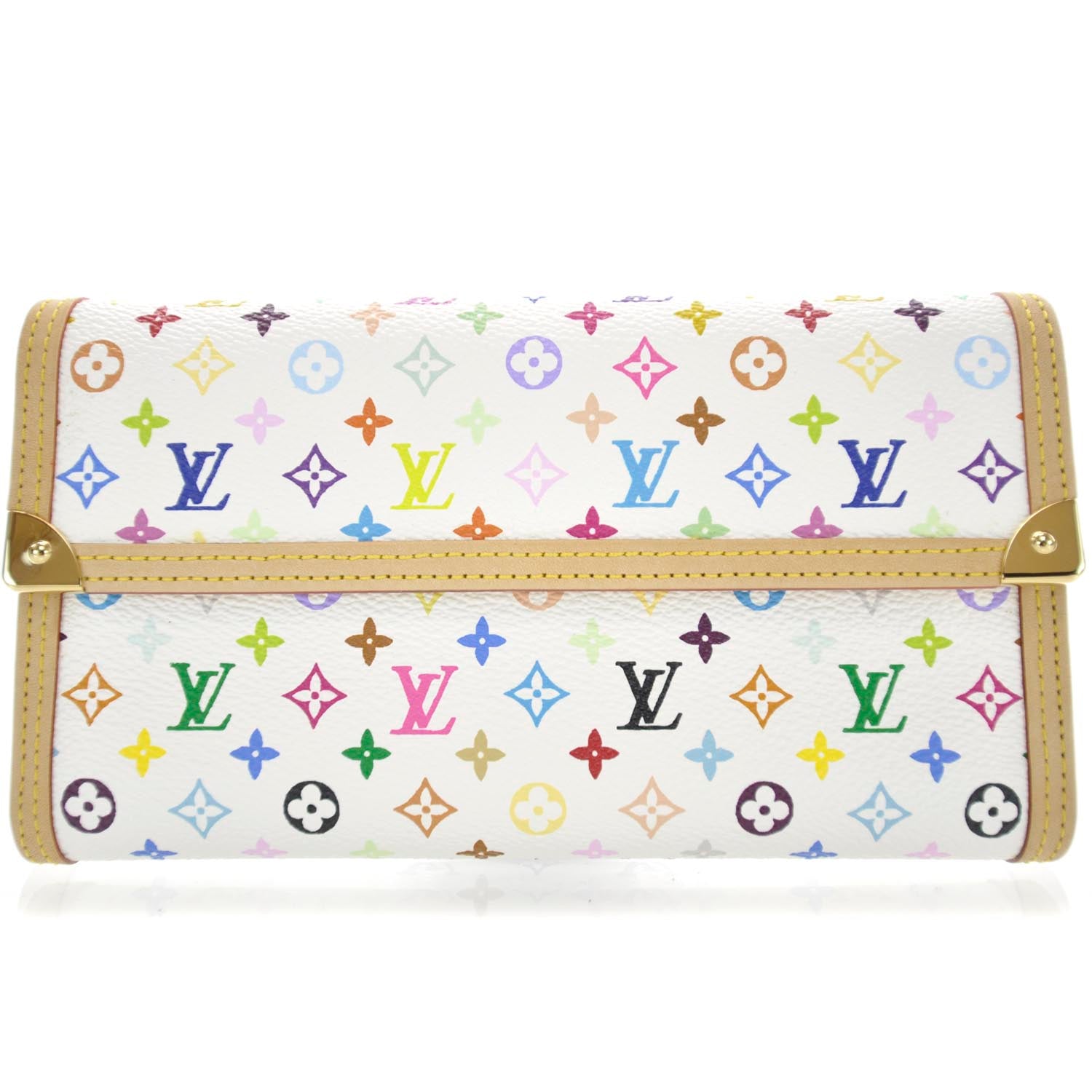 Louis Vuitton Monogram Multicolor Porte Tresor International Wallet White 1 of 8