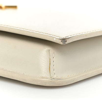 Saint Laurent Smooth Calfskin Monogram Phone Holder Crossbody Crema Soft 6 of 15