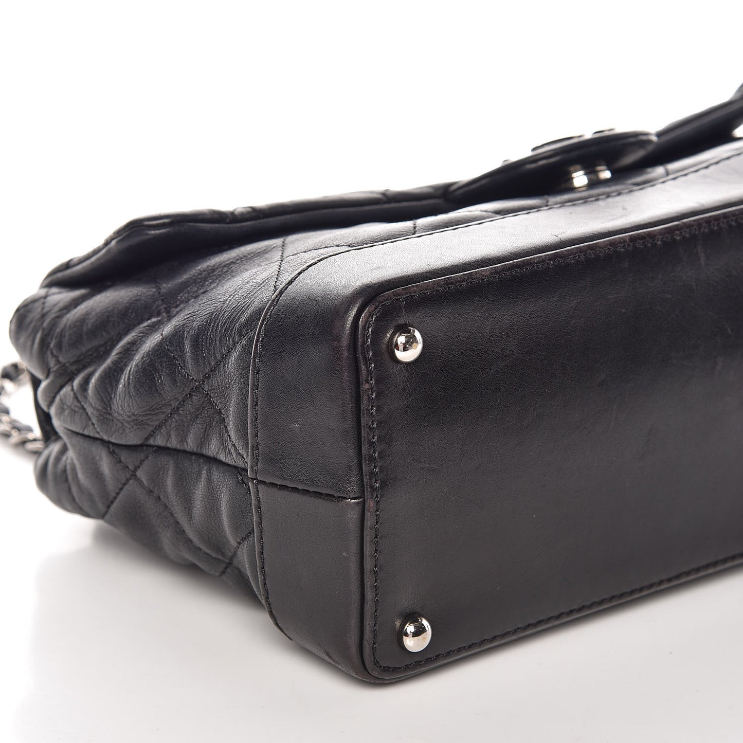 Calfskin Quilted VIP Flap Black