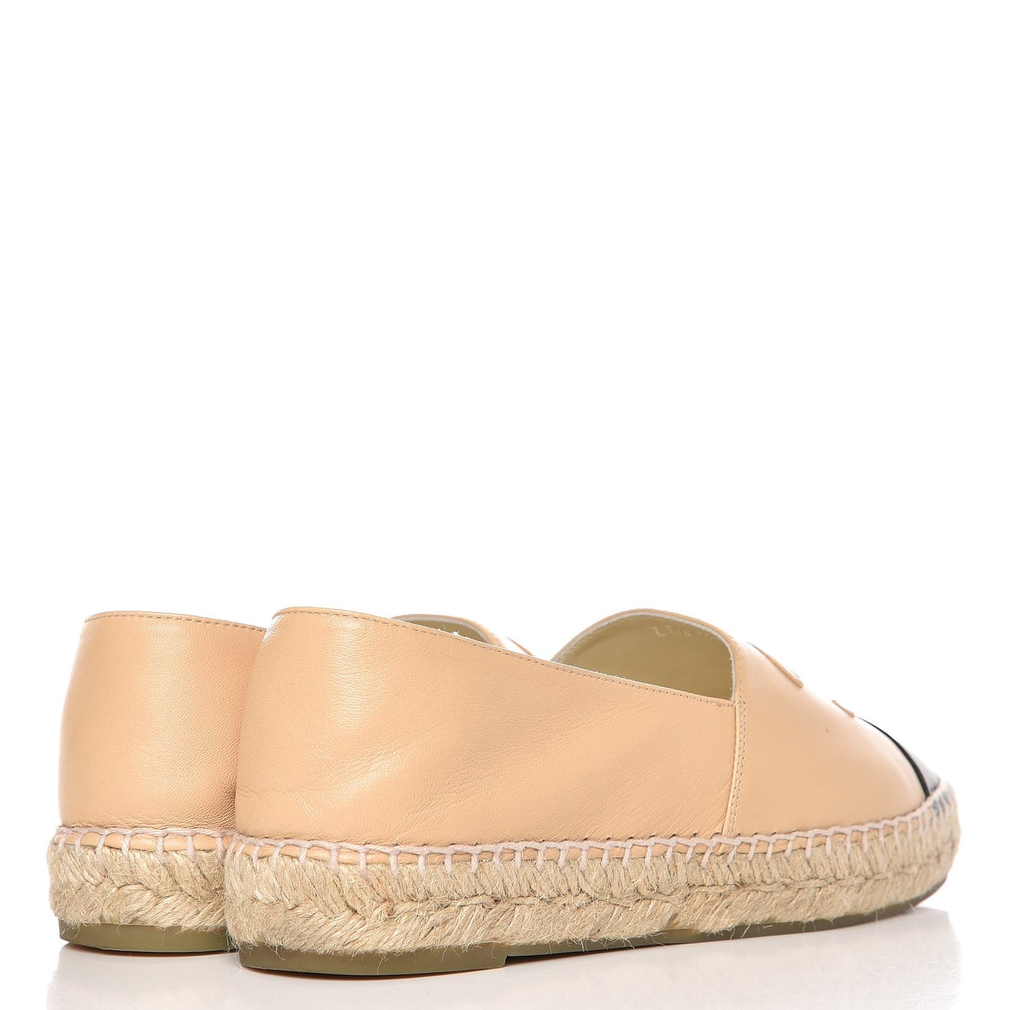 Lambskin CC Espadrilles 39 Beige Black