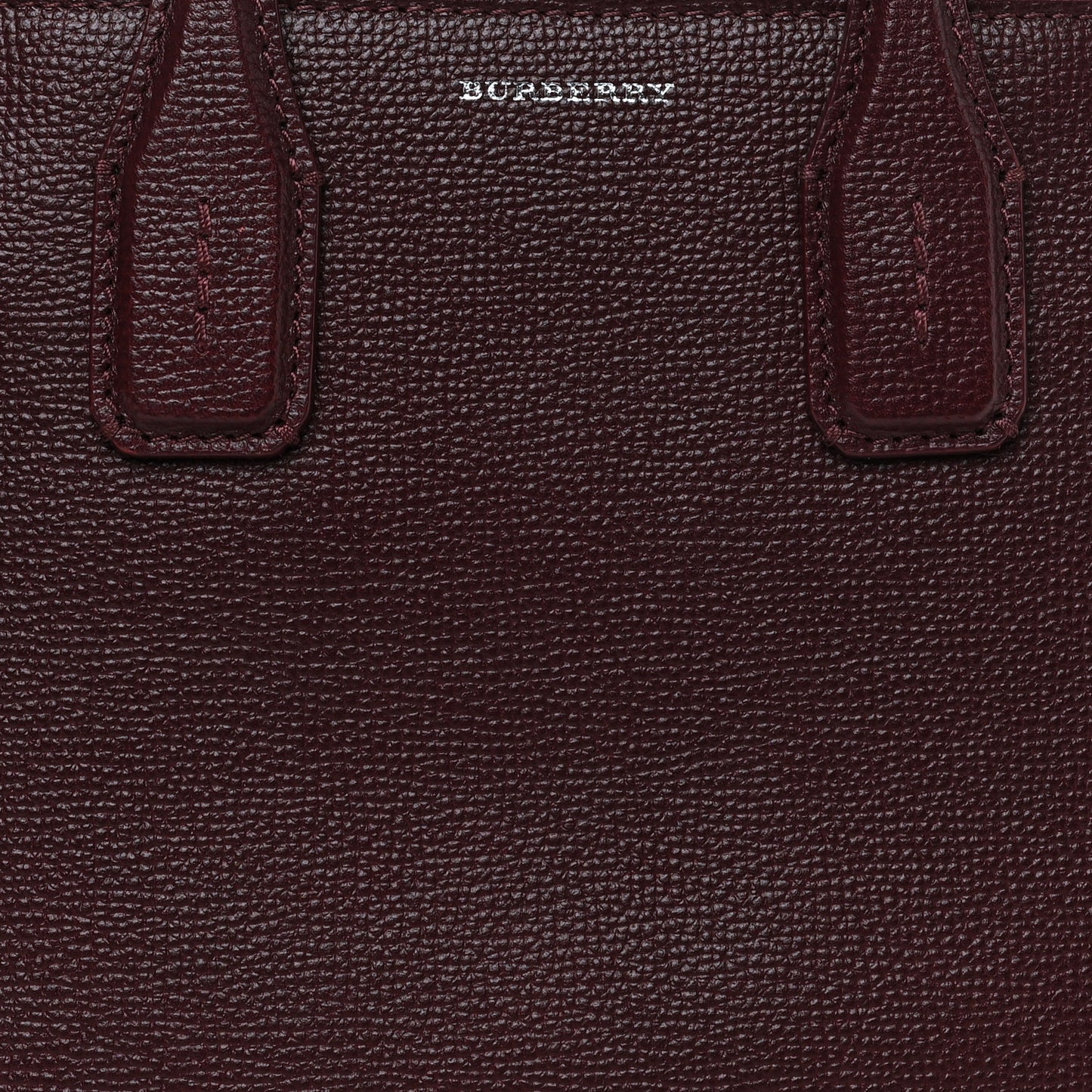 Grainy Calfskin House Check Small Banner Tote Mahogany Red