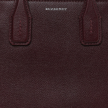 Burberry Grainy Calfskin House Check Small Banner Tote Mahogany Red 7 of 9