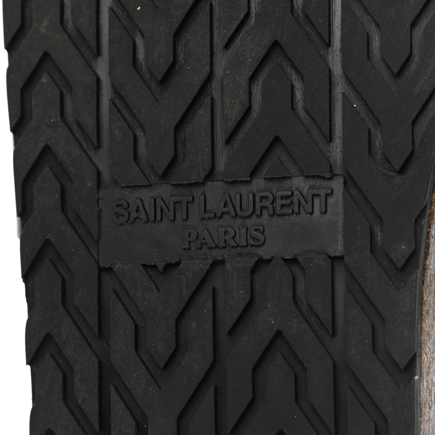Saint Laurent Calfskin Suede Joan Slide Sandals 38 Black 6 of 9