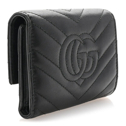 Gucci Calfskin Matelasse GG Marmont Wallet Black 3 of 8
