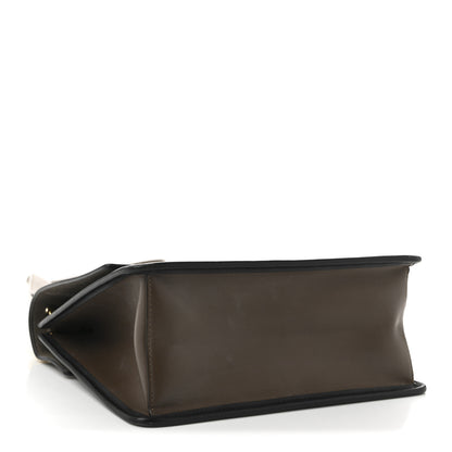 Fendi Vitello Century F is Fendi Bi-Color FF 1974 Embossed Kan I Shoulder Bag Maya Black 4 of 11