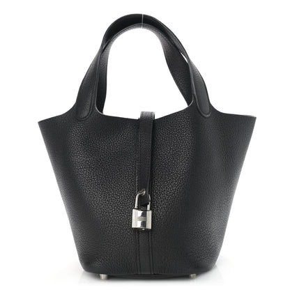 Hermes Taurillon Clemence Picotin Lock 18 PM Black 1 of 10