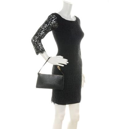 Louis Vuitton Epi Pochette Accessories 21 Black 2 of 7