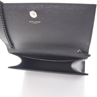 Saint Laurent Grain De Poudre Medium Classic Monogram Kate Satchel Black 5 of 9