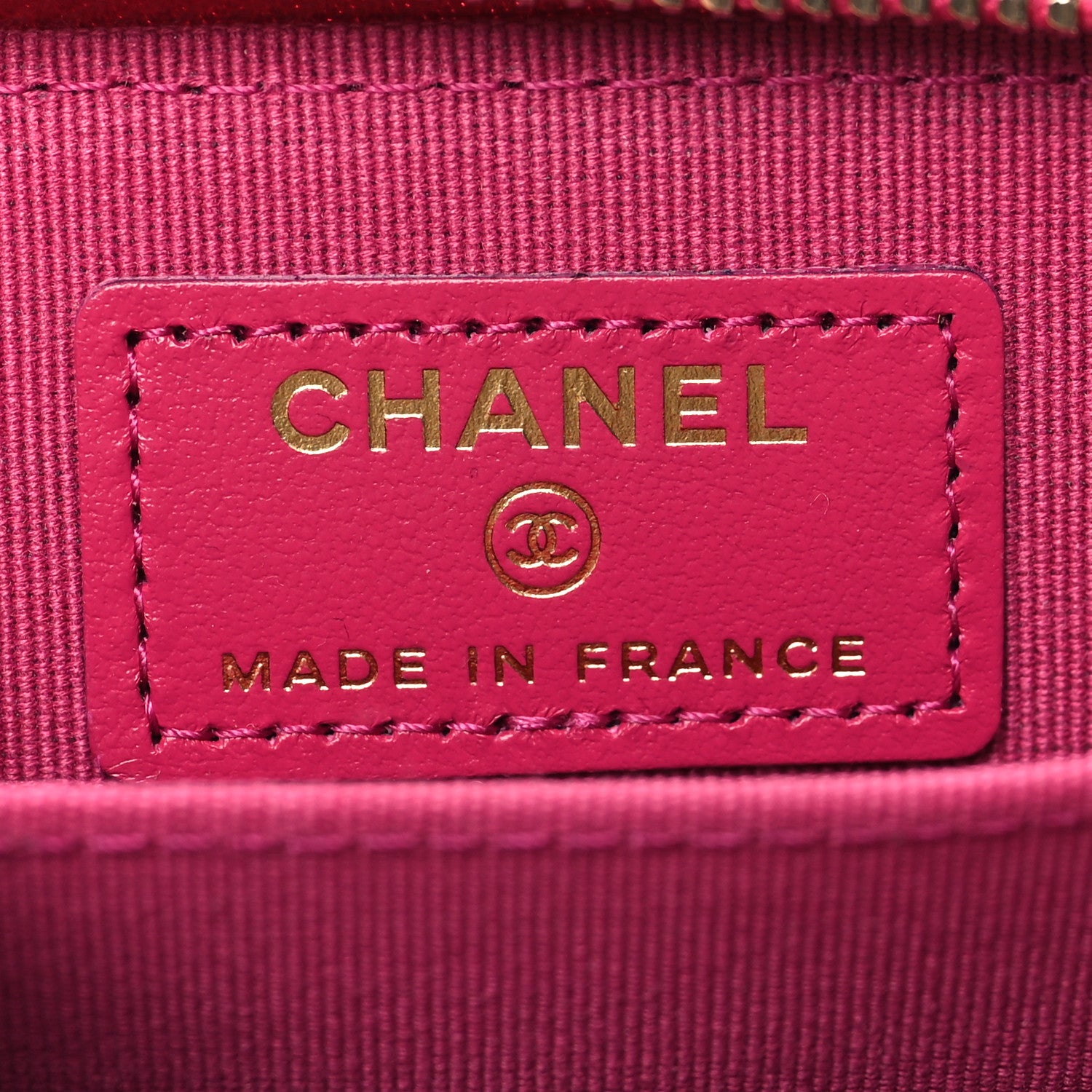 Chanel Caviar Quilted Zip Coin Purse Fuschia 6 of 8