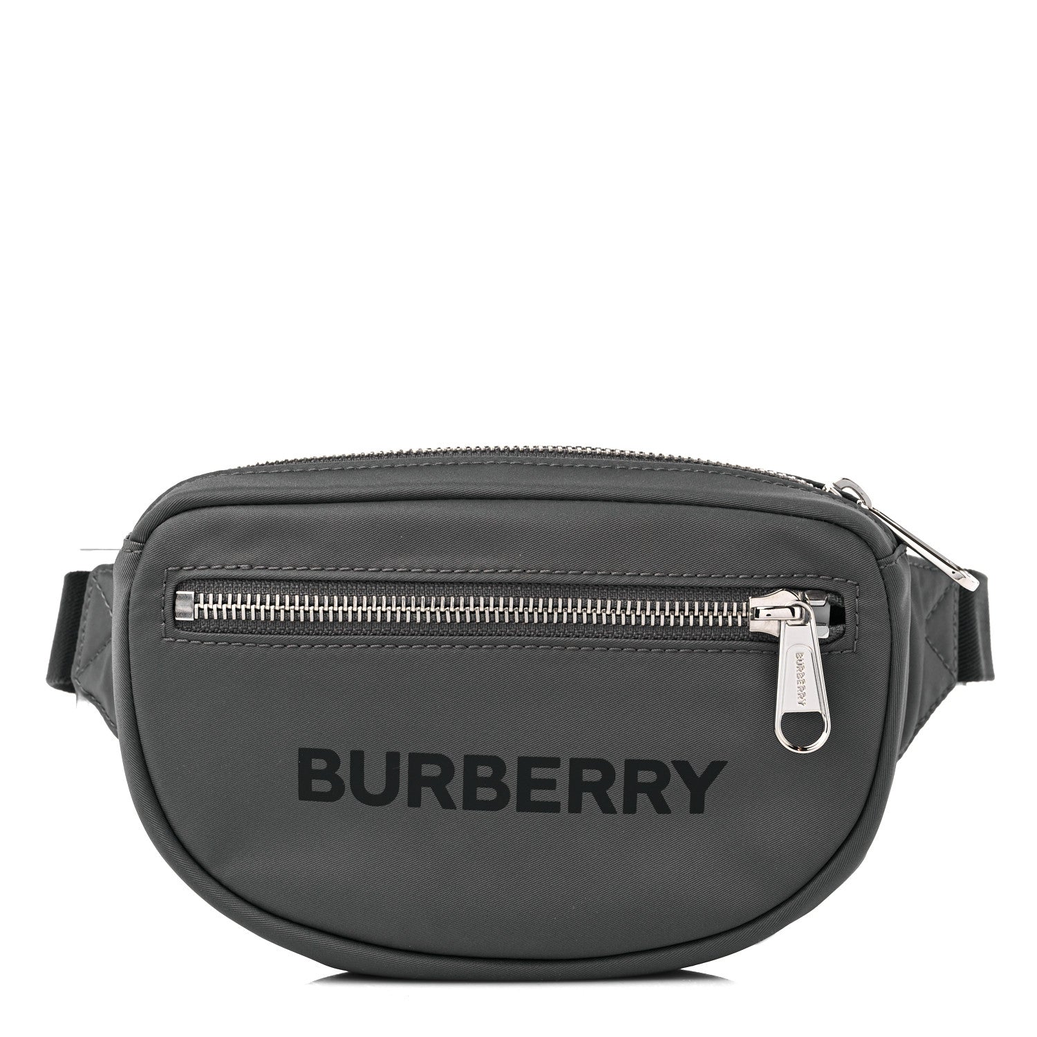 Burberry Econyl Logo Print Small Cannon Bum Bag Charcoal Grey 1 of 9