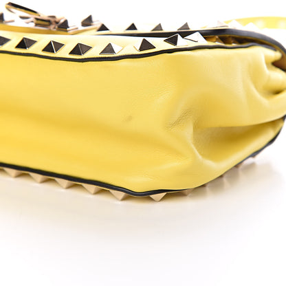 Valentino Garavani Vitello Mini Rockstud Flap Saddle Crossbody Bag Naples Yellow 13 of 15