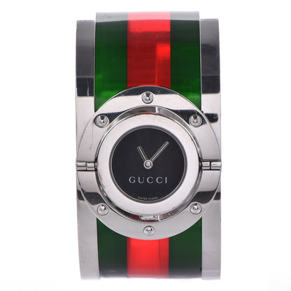 Gucci Stainless Steel Acetate 33mm Twirl Web Quartz Watch Black 1 of 10