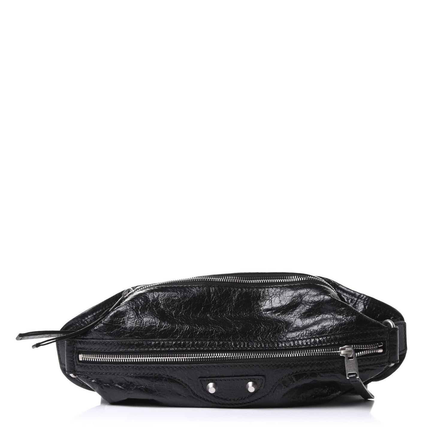 Lambskin Classic Hardware Neo Lift Hip Bag Black
