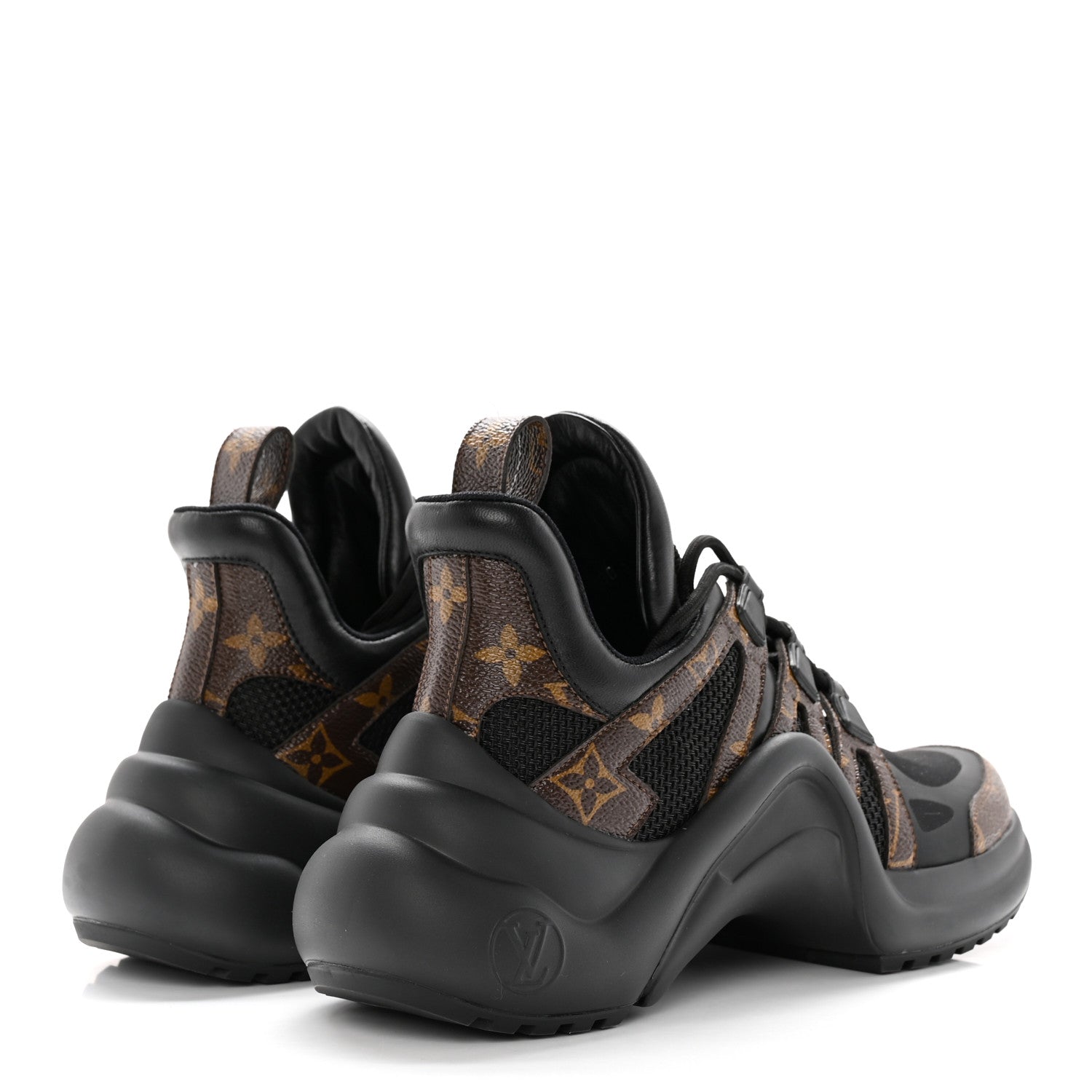Louis Vuitton Calfskin Patent Monogram LV Archlight Sneakers 38 Black 4 of 12
