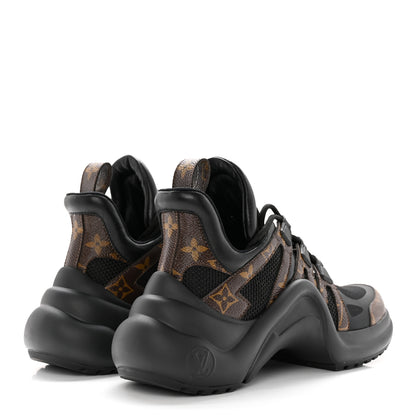 Louis Vuitton Calfskin Patent Monogram LV Archlight Sneakers 38 Black 4 of 12