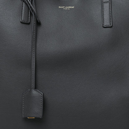 Saint Laurent Calfskin Large Shopping Tote Dark Grey 10 of 12