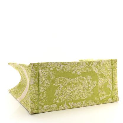 Christian Dior Canvas Embroidered Medium Dioriviera Toile De Jouy Book Tote D-Lite Green 4 of 10